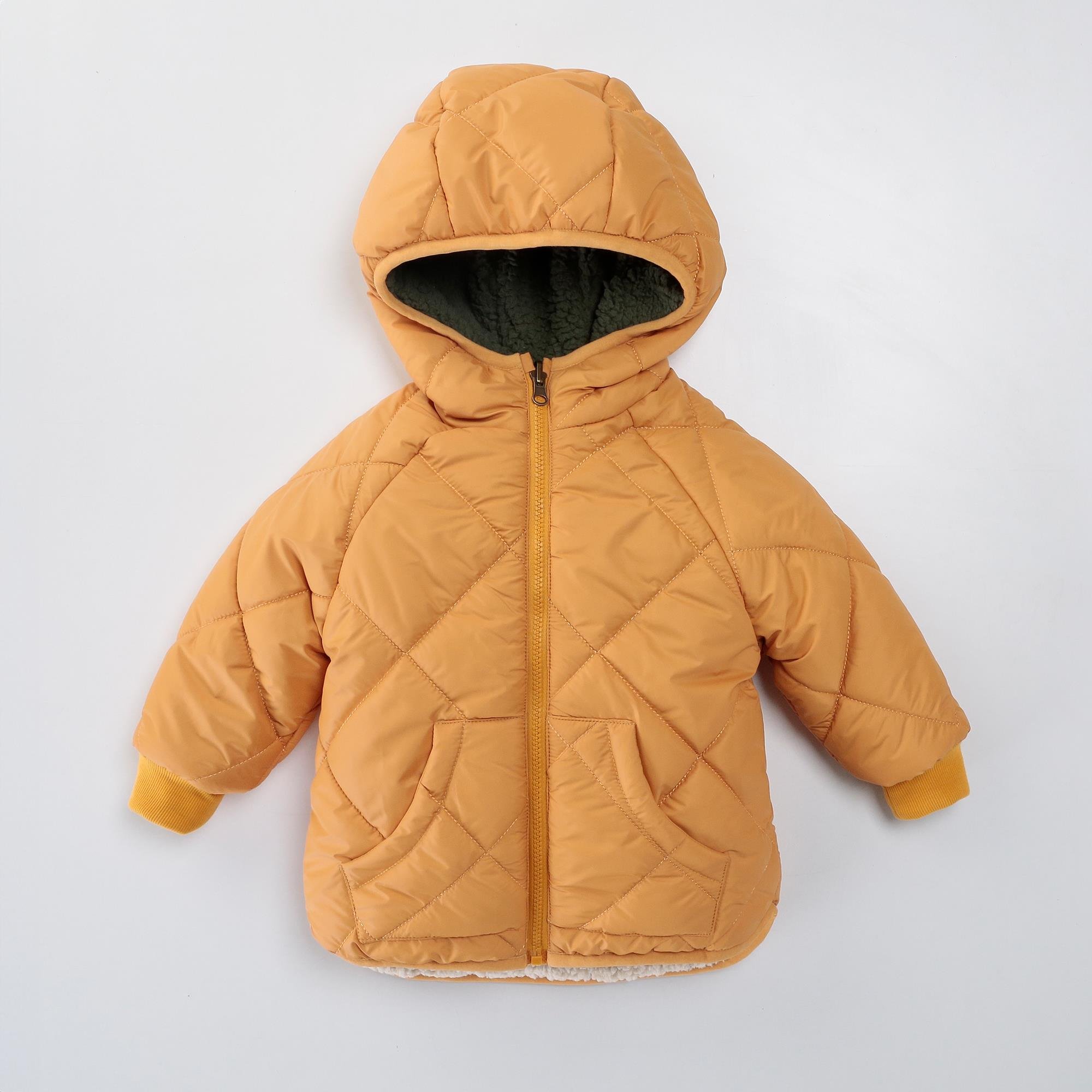 Erkek Çocuk Çift Taraflı Mont - Capitone/Peluş Detaylı 2- 7 Yaş