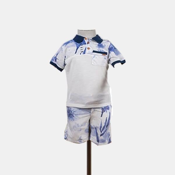 Erkek Çocuk Polo Yaka Tişört Şort 2 li Takım 6-9 Yaş