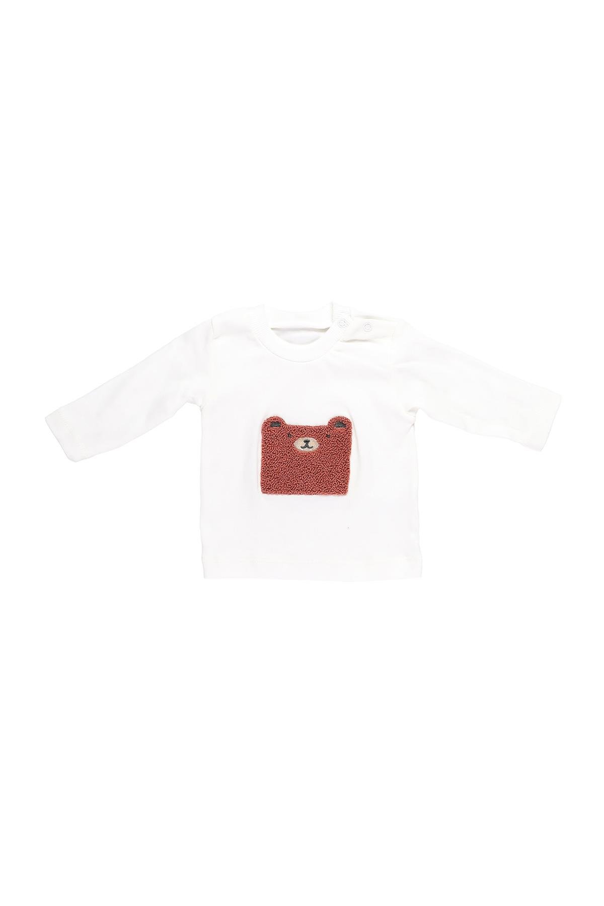 Mimbo Kids Erkek Bebek Ceketli ve Ayıcıklı 3'lü Takım