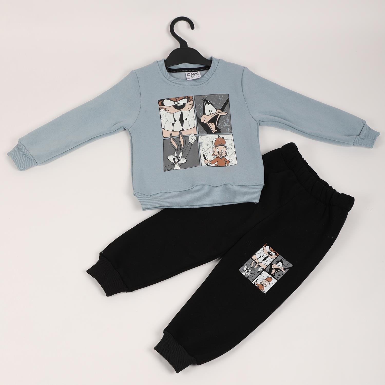 Mimbo Kids Erkek Çocuk 3 İp Penye Şardonlu Eşofman Takımı