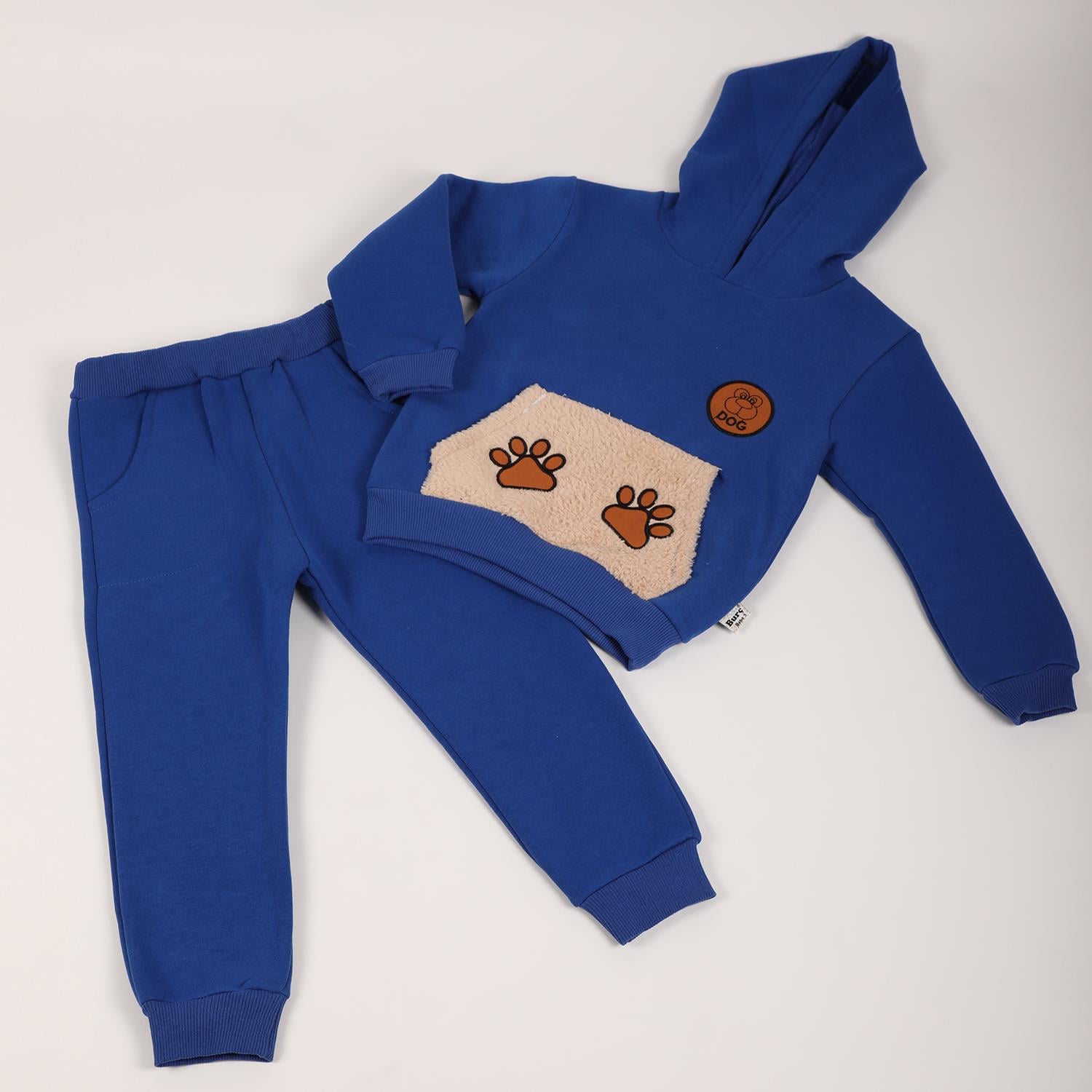 Mimbo Kids Erkek Çocuk Mavi Kapüşonlu Eşofman Takımı