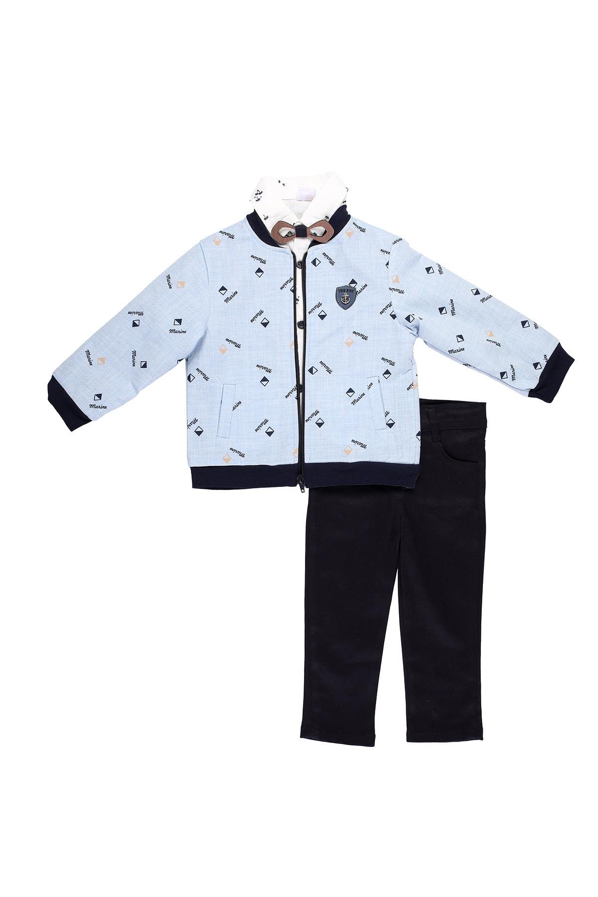 Mimbo Kids Erkek Çocuk Mont ve Pantolonlu 3'lü Takım