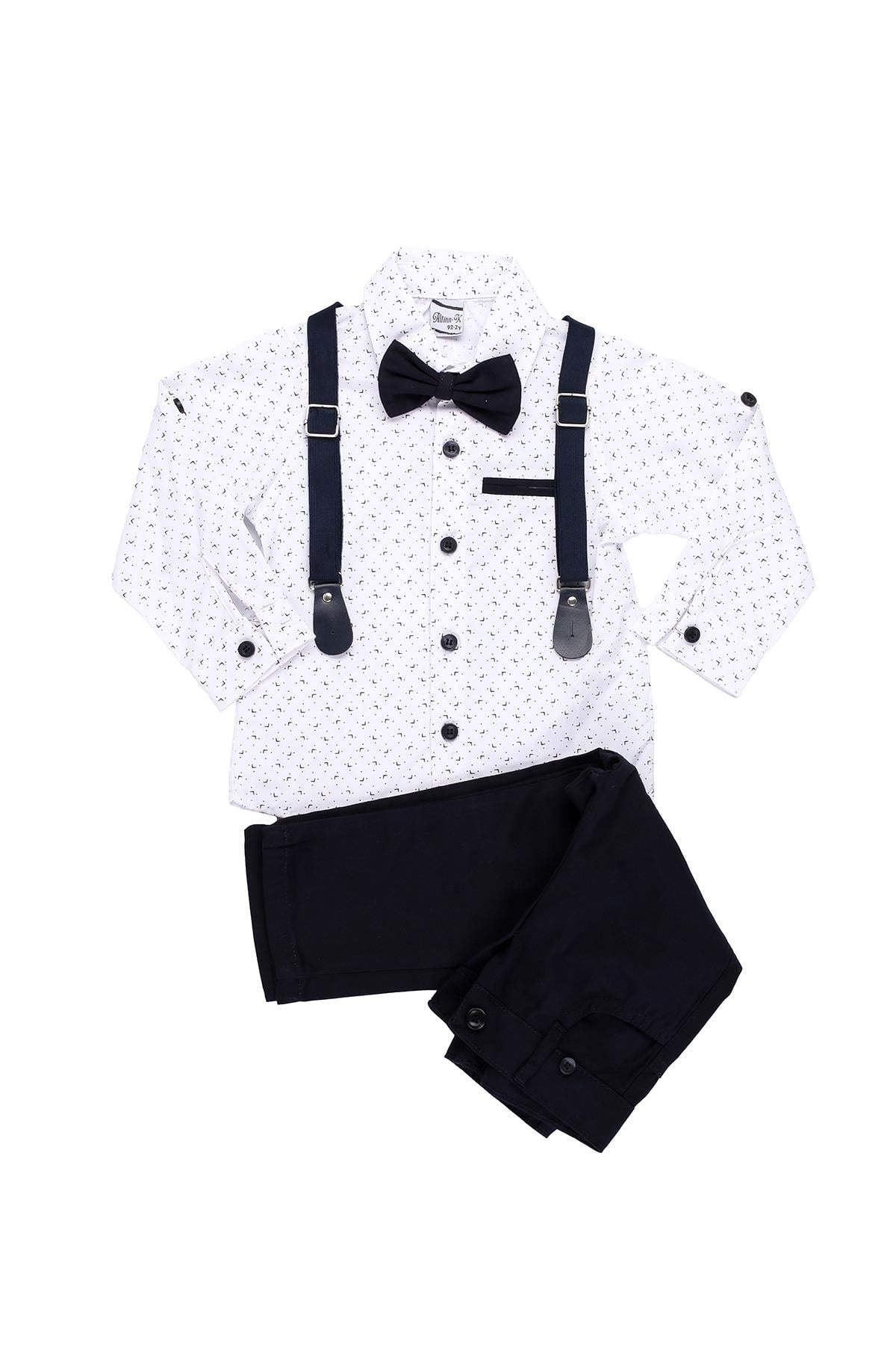 Mimbo Kids Erkek Çocuk Papyonlu Gömlek Pantolon 2'li Takım