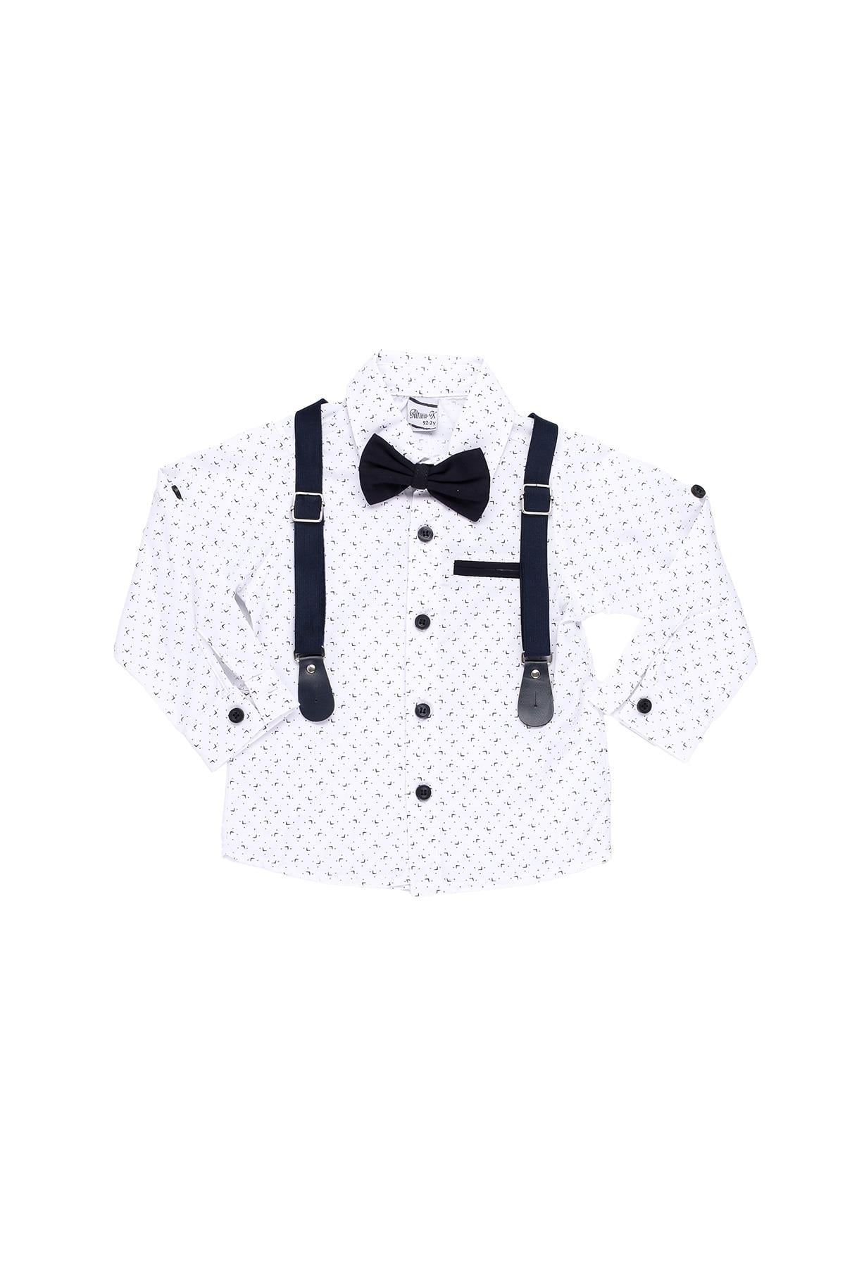 Mimbo Kids Erkek Çocuk Papyonlu Gömlek Pantolon 2'li Takım