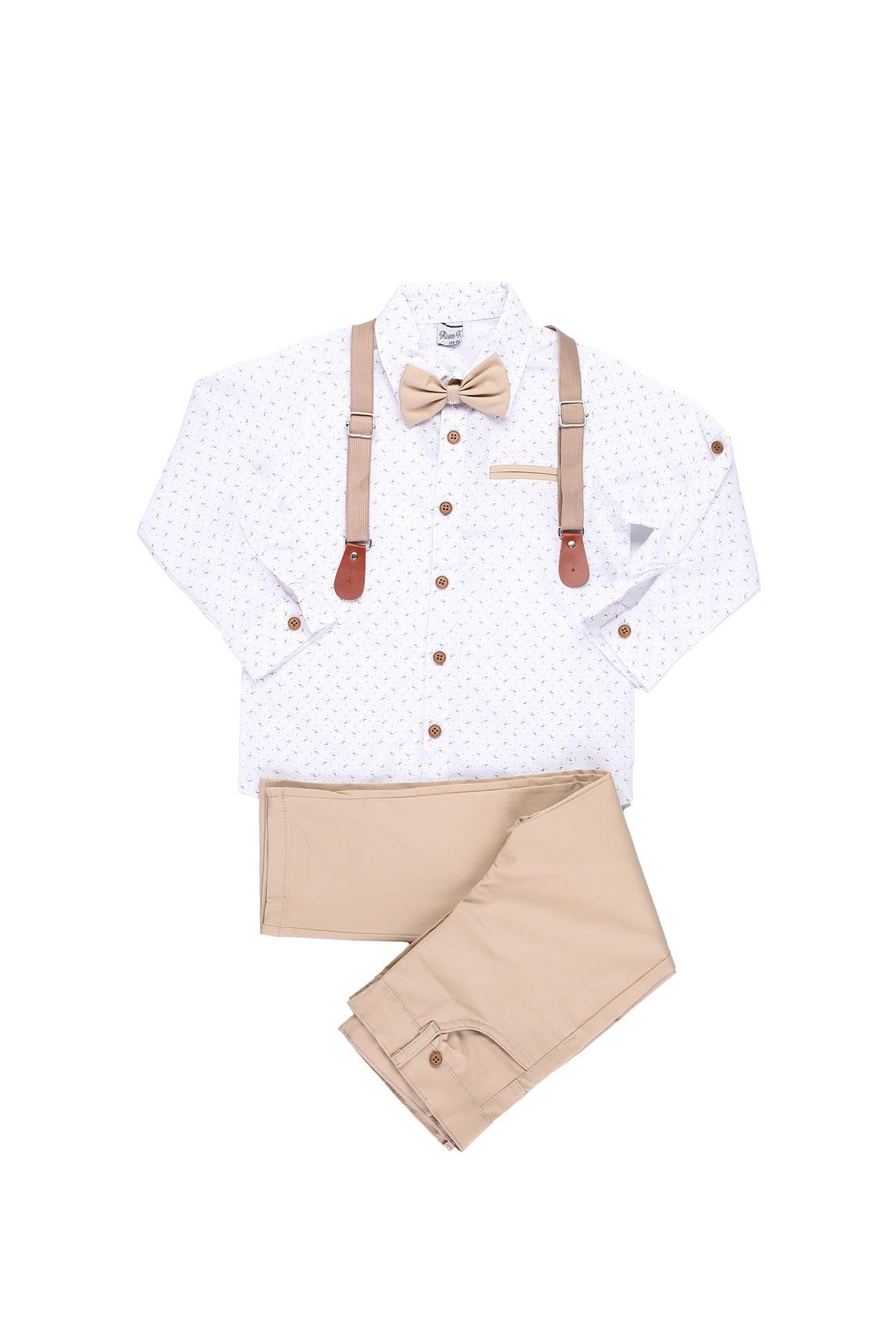 Mimbo Kids Erkek Çocuk Papyonlu Gömlek Pantolon 2'li Takım