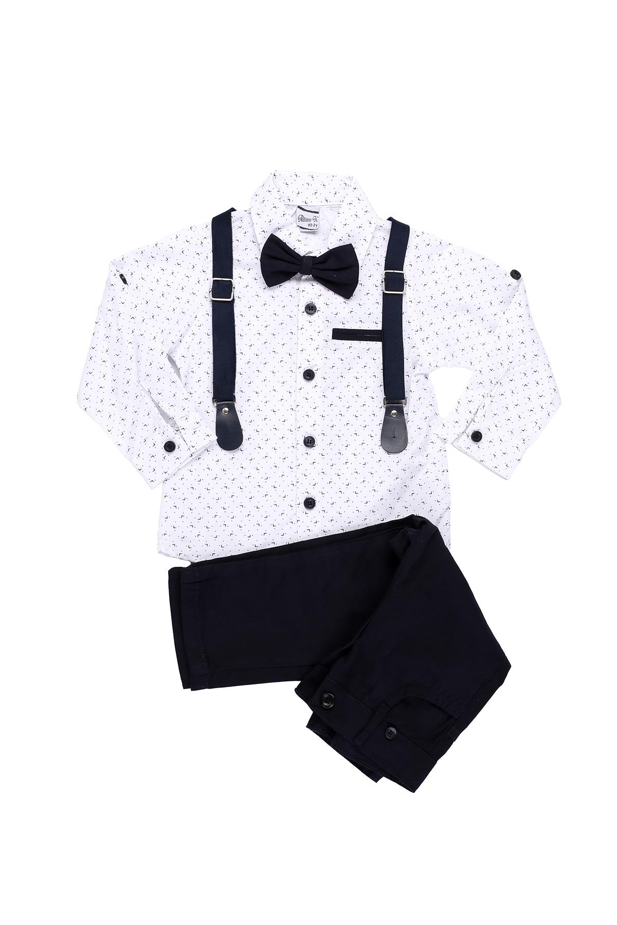 Mimbo Kids Erkek Çocuk Papyonlu Gömlek Pantolon 2'li Takım