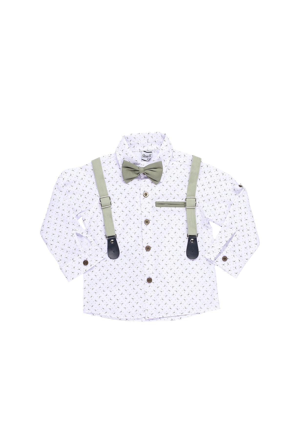 Mimbo Kids Erkek Çocuk Papyonlu Gömlek Pantolon 2'li Takım