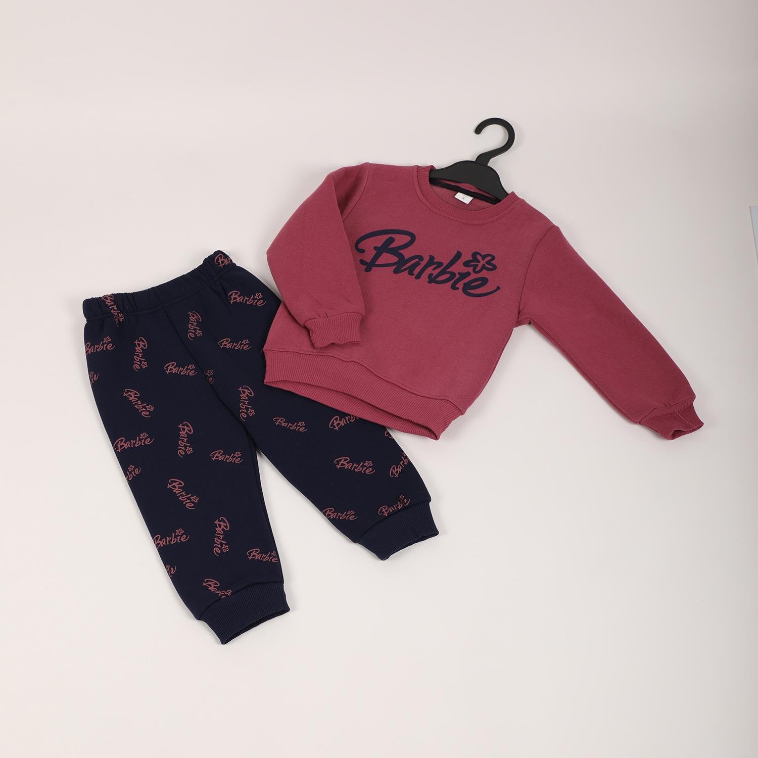 Mimbo Kids Kız Çocuk Barbie Desenli Denim Eşofman Takımı