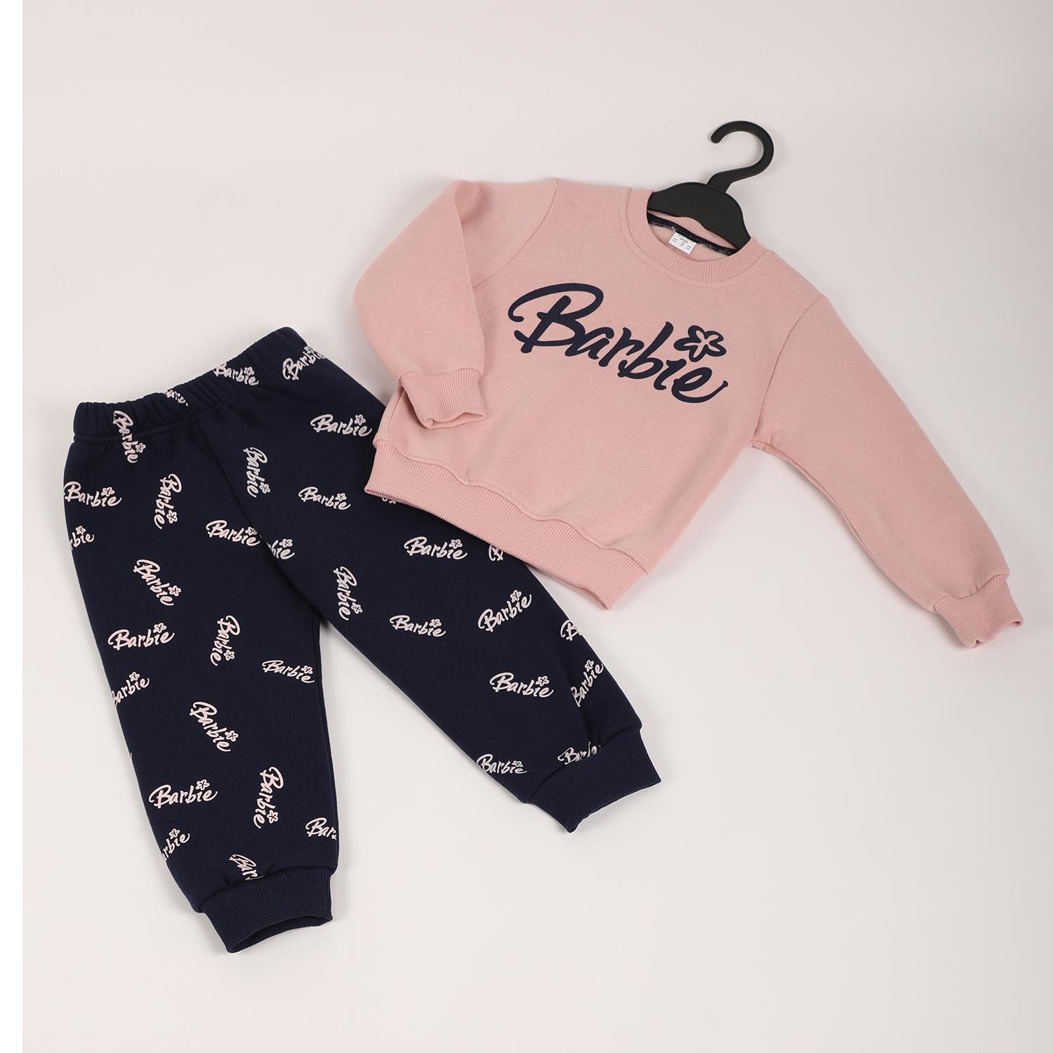 Mimbo Kids Kız Çocuk Barbie Desenli Denim Eşofman Takımı