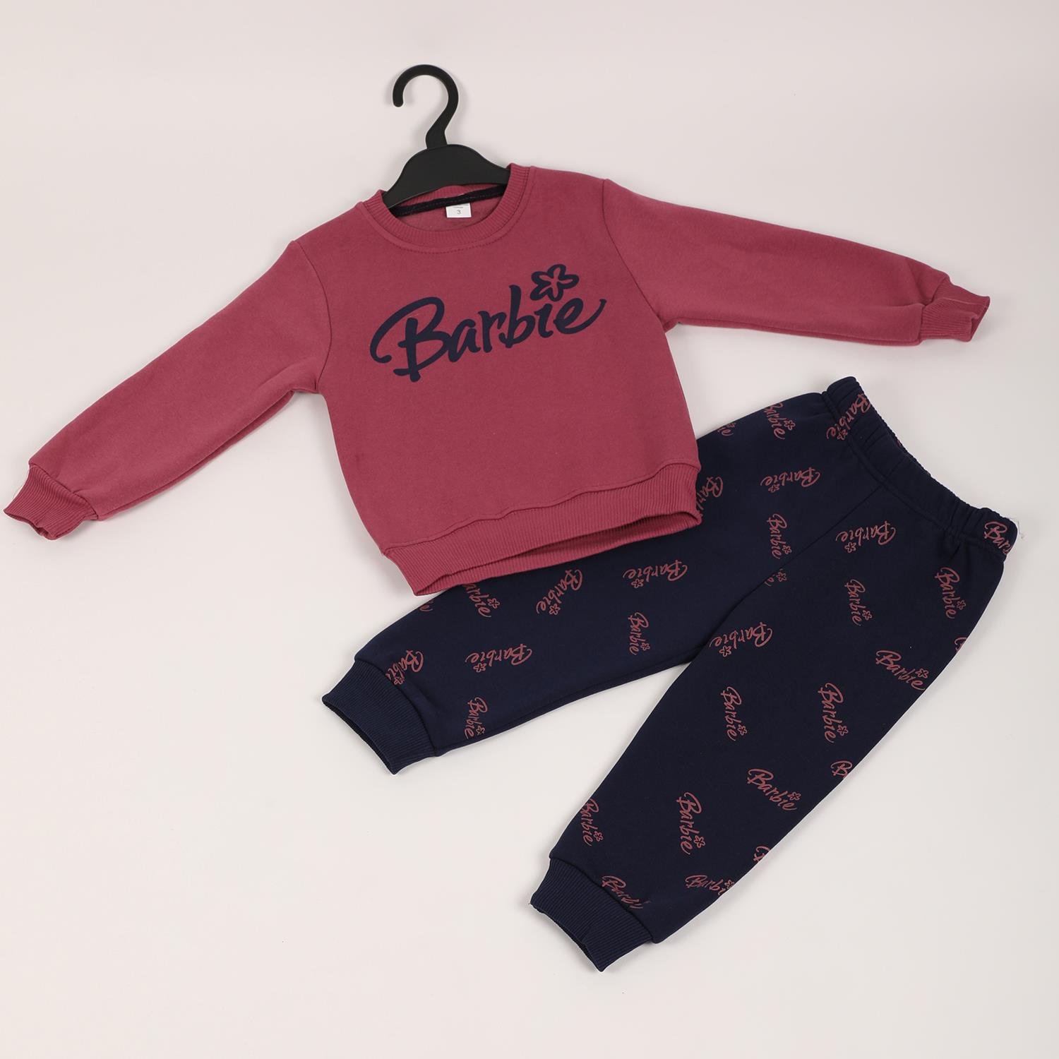 Mimbo Kids Kız Çocuk Barbie Desenli Denim Eşofman Takımı