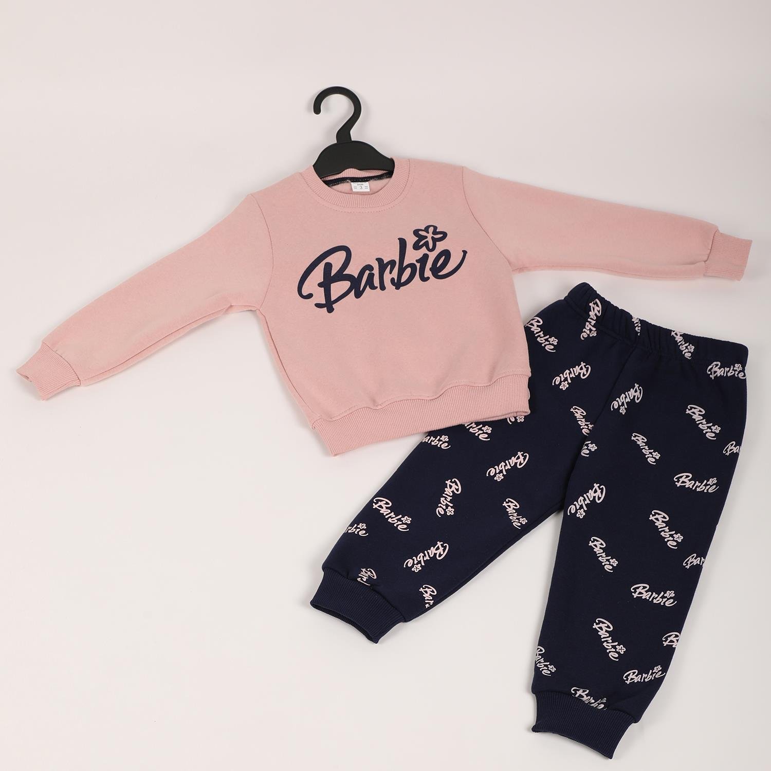 Mimbo Kids Kız Çocuk Barbie Desenli Denim Eşofman Takımı