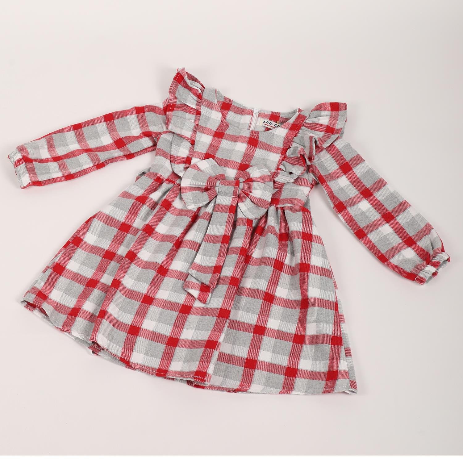 Mimbo Kids Kız Çocuk Ekoseli Elbise