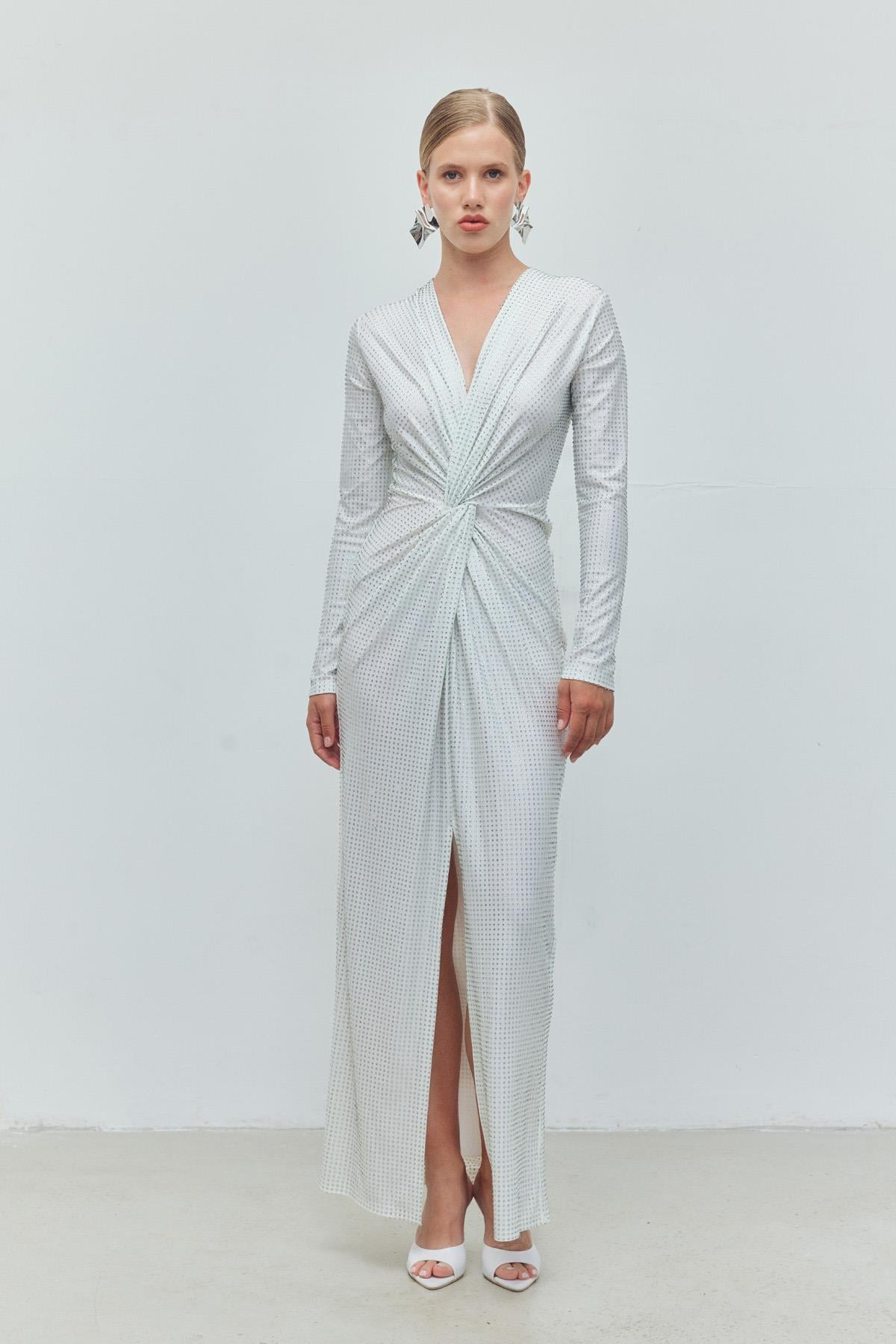 Diamond Drape Dress