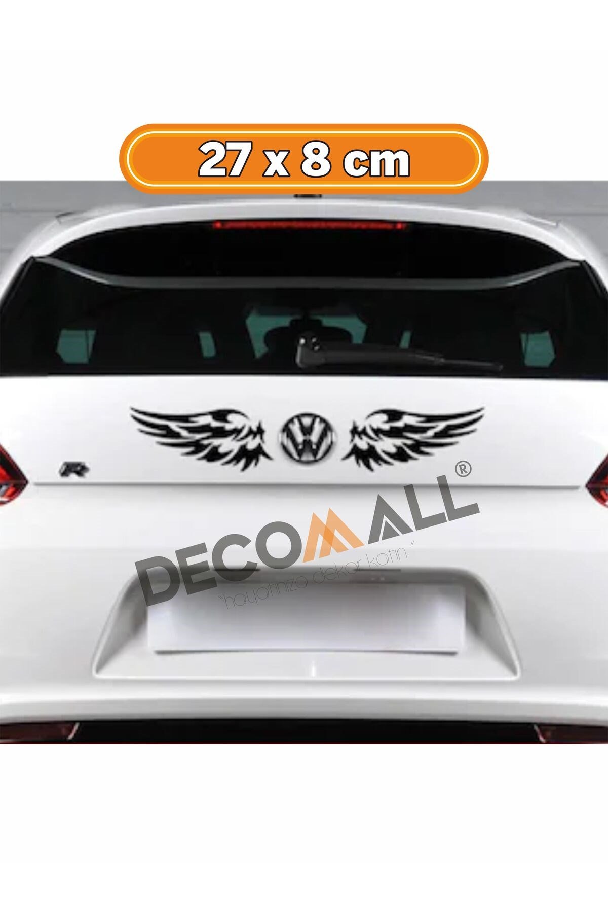 ( 4lü Set ) Oto Sticker Mega 4lü Paket Dikiz, Kanat, Monster Pençe, Bagaj Sticker2