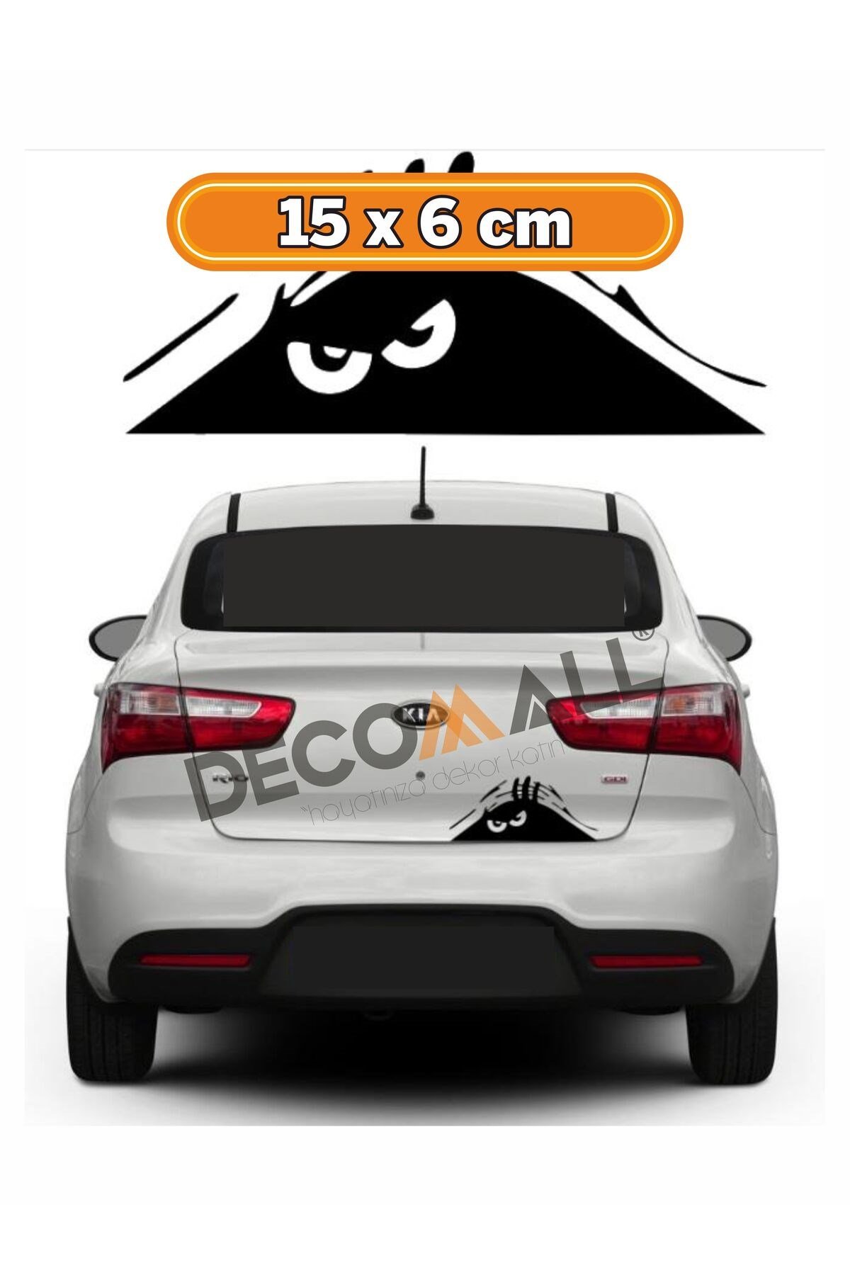 ( 4lü Set ) Oto Sticker Mega 4lü Paket Dikiz, Kanat, Monster Pençe, Bagaj Sticker2
