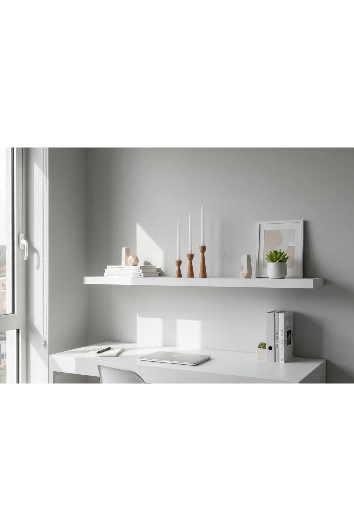 ( MUM 19 ) 3'lü El Yapımı Doğal Ahşap Vazo Şamdan Mumluk 18x14x10 cm Modern Dekoratif İskandinav Masif Mumluk