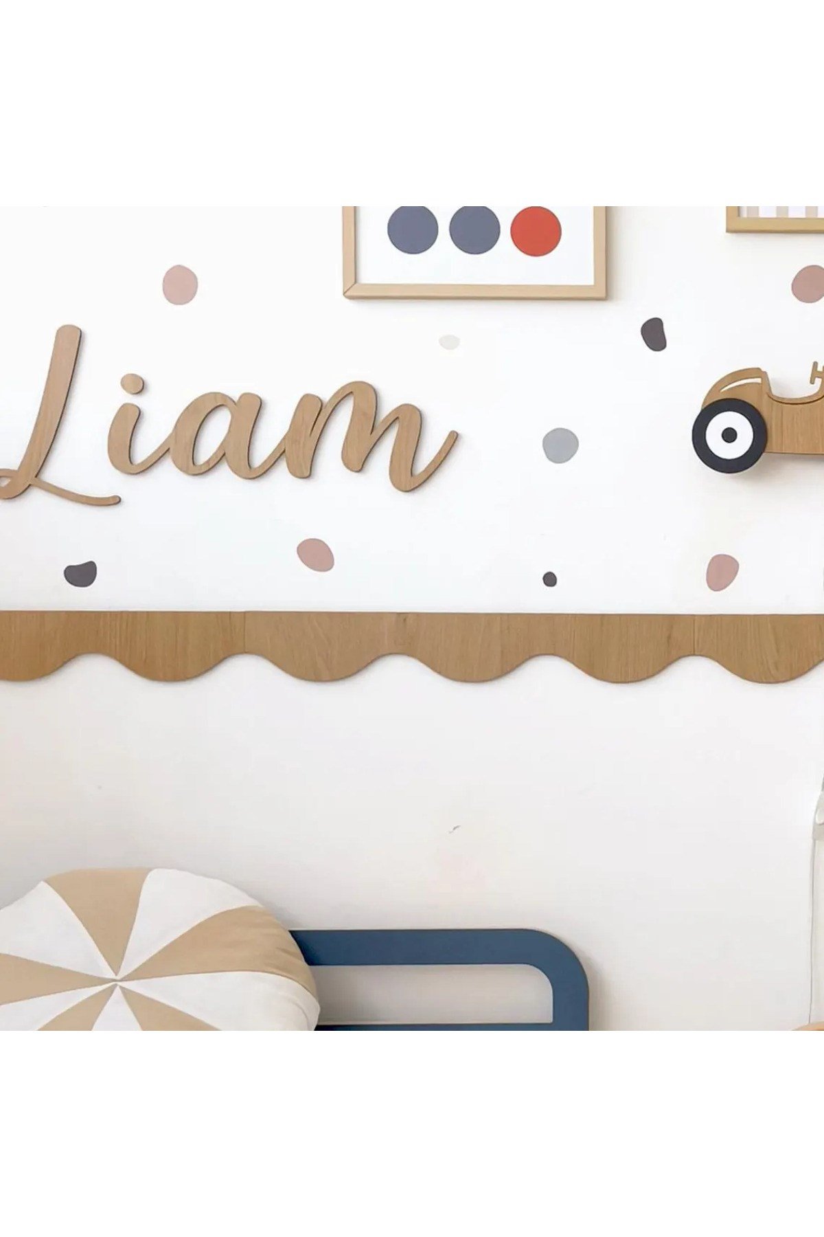 ( PP-52 ) Bebek & Çocuk Odası Ahşap Bordür 3mm Kabartmalı Şerit Duvar Çitası