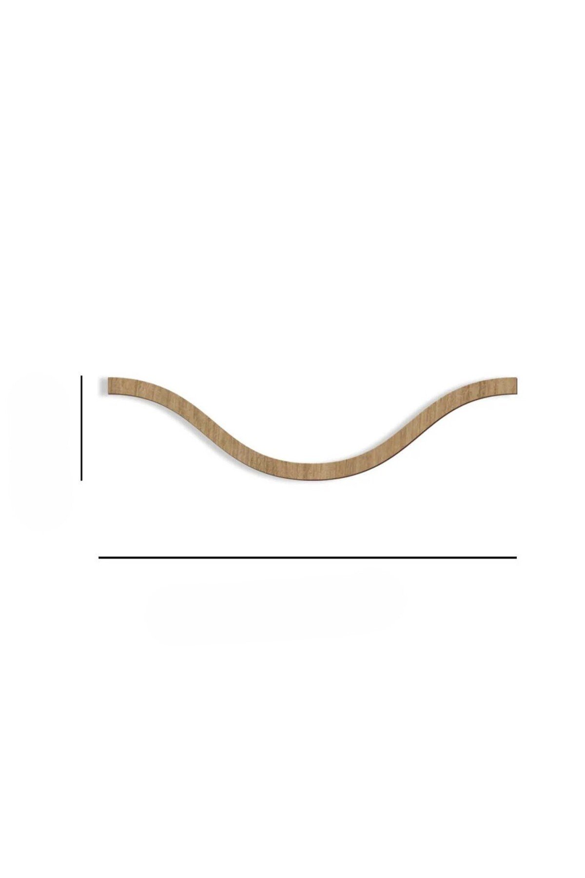 ( PP-57 ) Bebek & Çocuk Odası Ahşap Oval Bordür 3mm Kabartmalı Şerit Boyanabilir