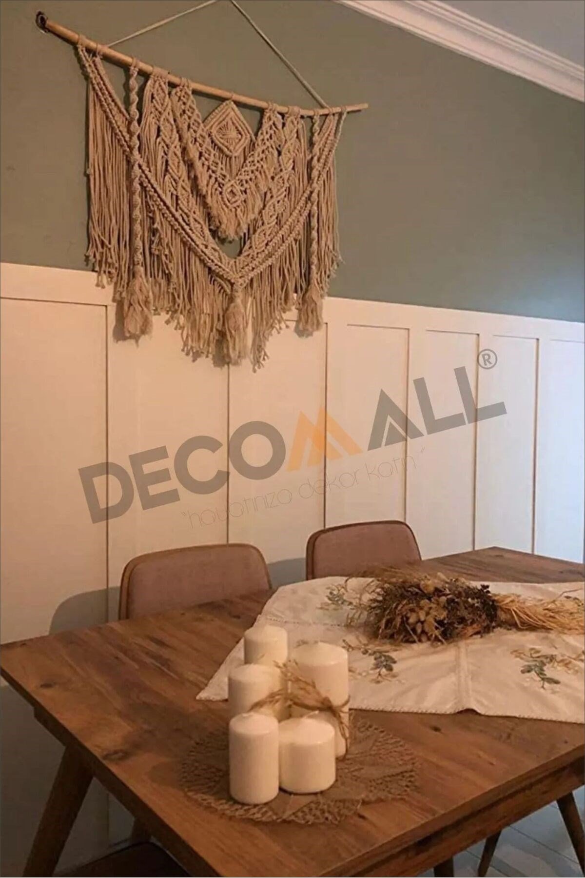 10 Adet 8 x 100 cm İskandinav Duvar Çitası Boyanabilir Dekorasyon Çitası Bohem Duvar Kaplama