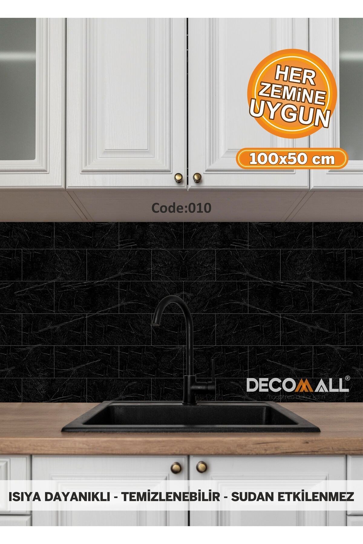 10 Code YAPIŞKANLI DESENLİ FOLYO DUVAR DOLAP MUTFAK TEZGAH ARASI FOLYO KAPLAMA(50x100cm)