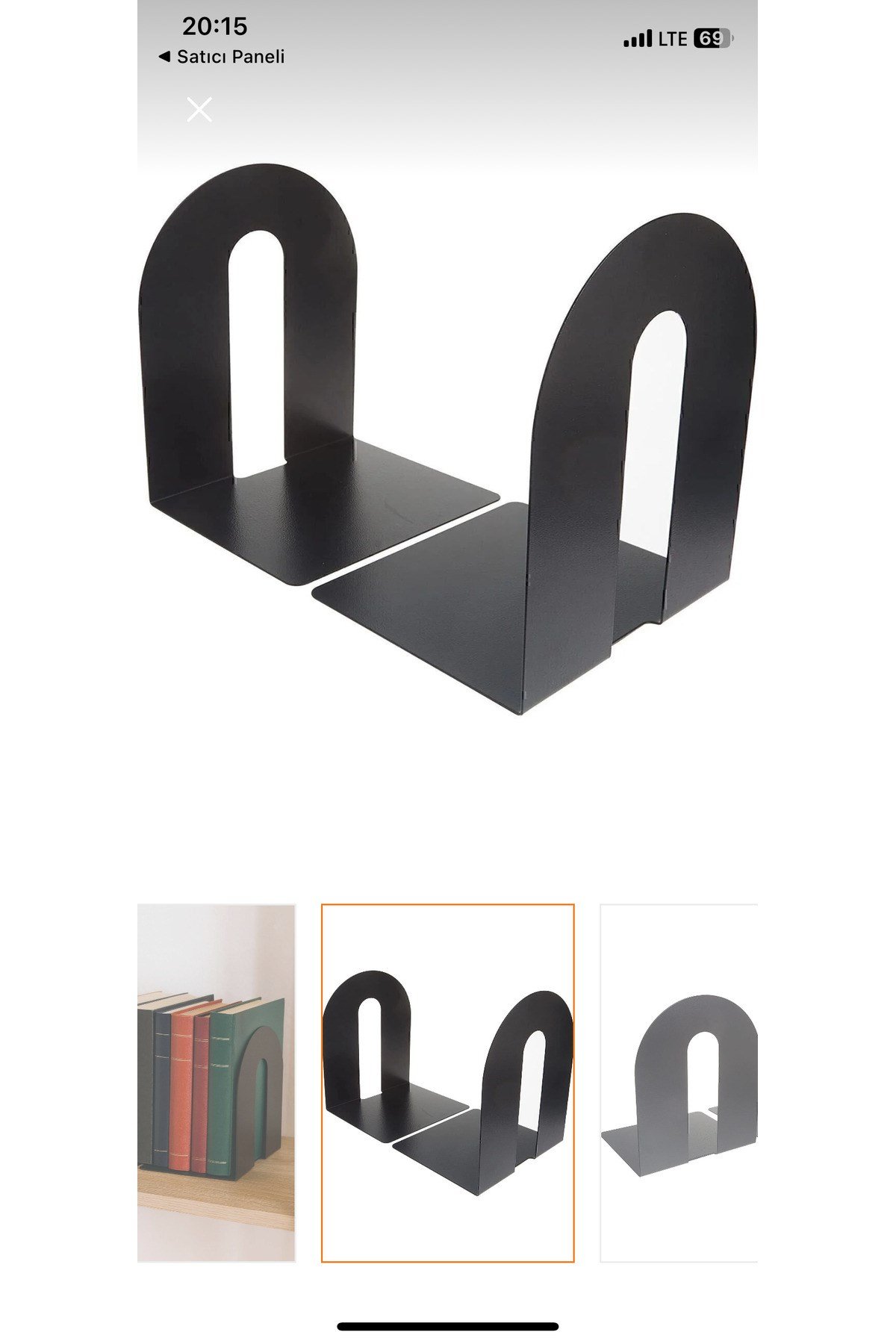 2 Adet (siyah) Metal Kitap Desteği - Kitap Tutucu - Ev Ve Ofis Dekoratif Aksesuar