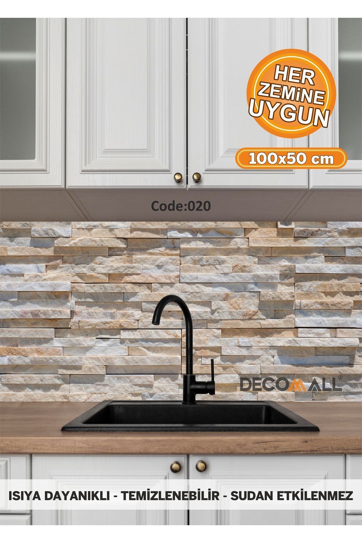 20 Code YAPIŞKANLI DESENLİ FOLYO DUVAR DOLAP MUTFAK TEZGAH ARASI FOLYO KAPLAMA(50x100cm)