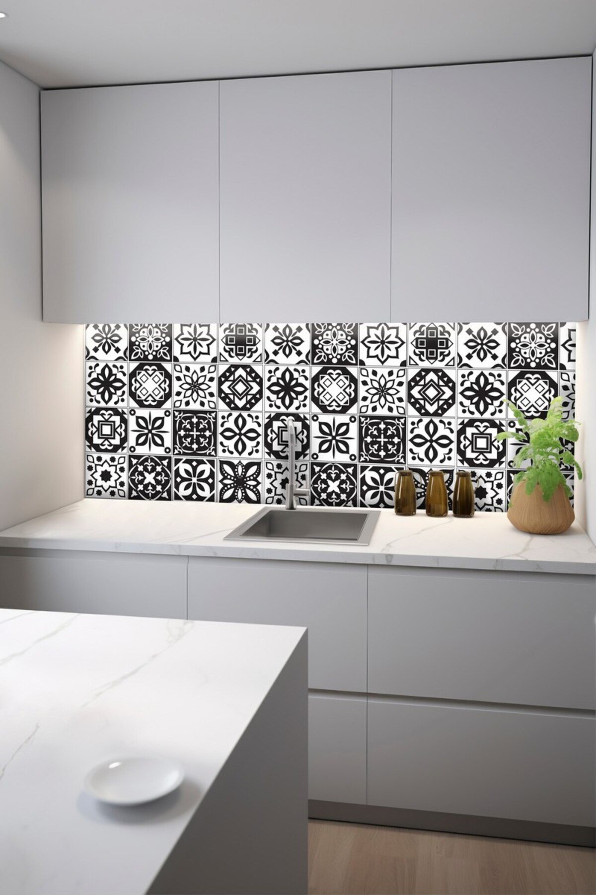 25 Code YAPIŞKANLI DESENLİ FOLYO DUVAR DOLAP MUTFAK TEZGAH ARASI FOLYO KAPLAMA(50x100cm)