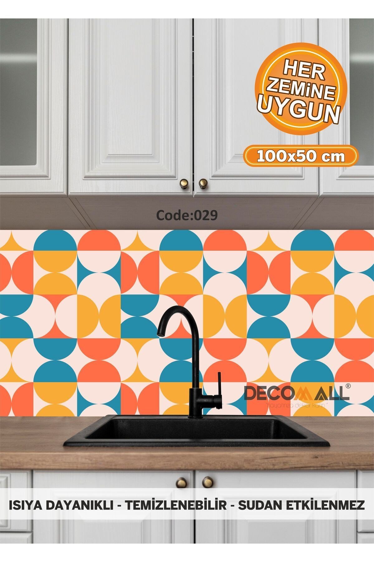 29 Code YAPIŞKANLI DESENLİ FOLYO DUVAR DOLAP MUTFAK TEZGAH ARASI FOLYO KAPLAMA(50x100cm)