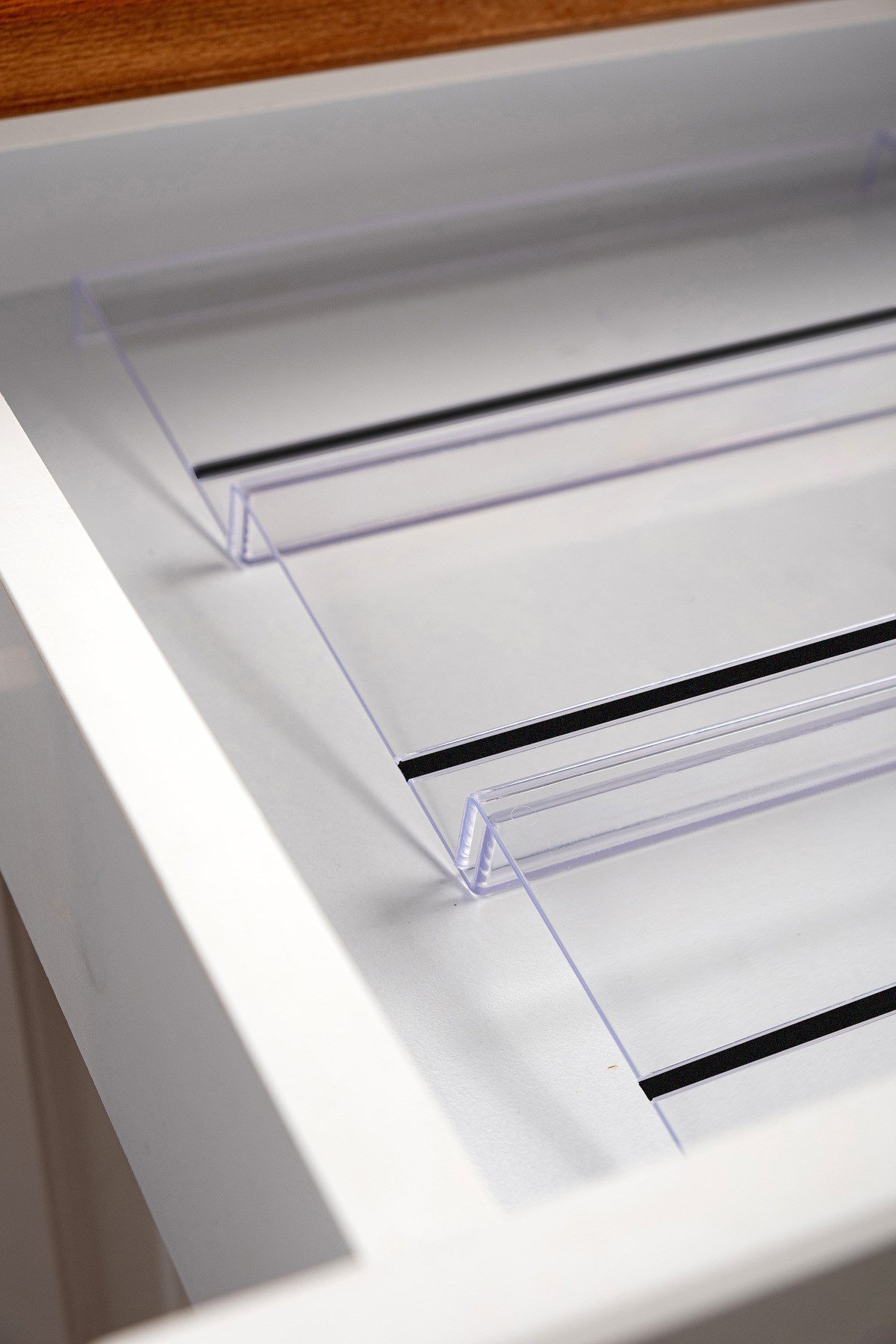 3 Adet Kaydırmaz Pedli Şeffaf Baharatlık Standı - 27x13 Cm Ebatlı Düzenleyici Organizer-mhydkplx3