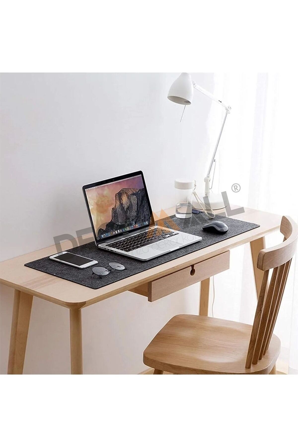 (30 x 100) Keçe Çalışma Masası Düzenleme Ve Oyuncu Mouse Pedi Masa Üstü Düzenleyici 30x100 Cm
