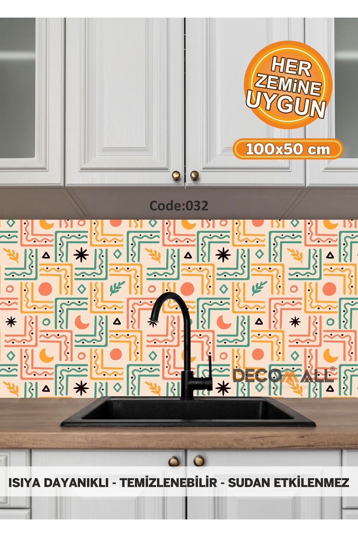 32 Code YAPIŞKANLI DESENLİ FOLYO DUVAR DOLAP MUTFAK TEZGAH ARASI FOLYO KAPLAMA(50x100cm)