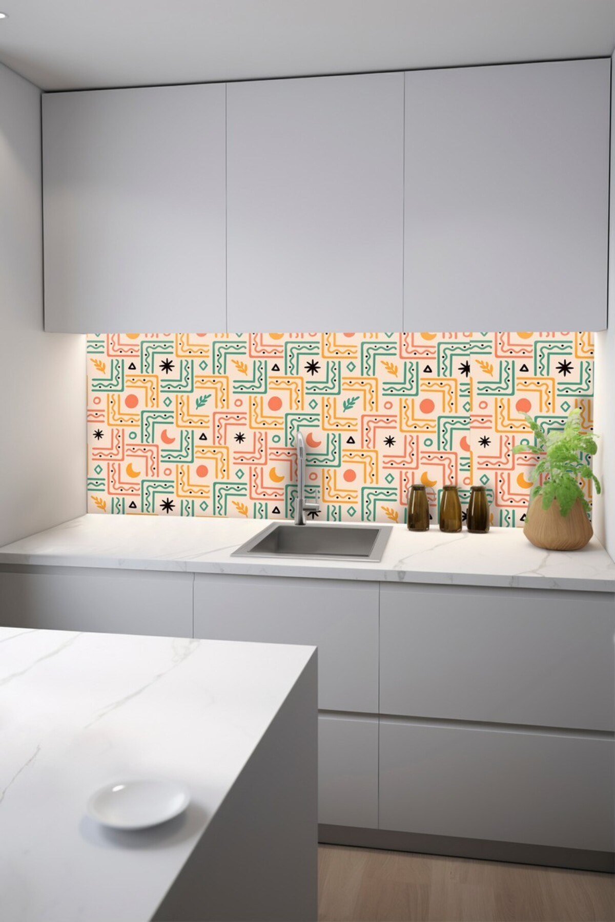 32 Code YAPIŞKANLI DESENLİ FOLYO DUVAR DOLAP MUTFAK TEZGAH ARASI FOLYO KAPLAMA(50x100cm)