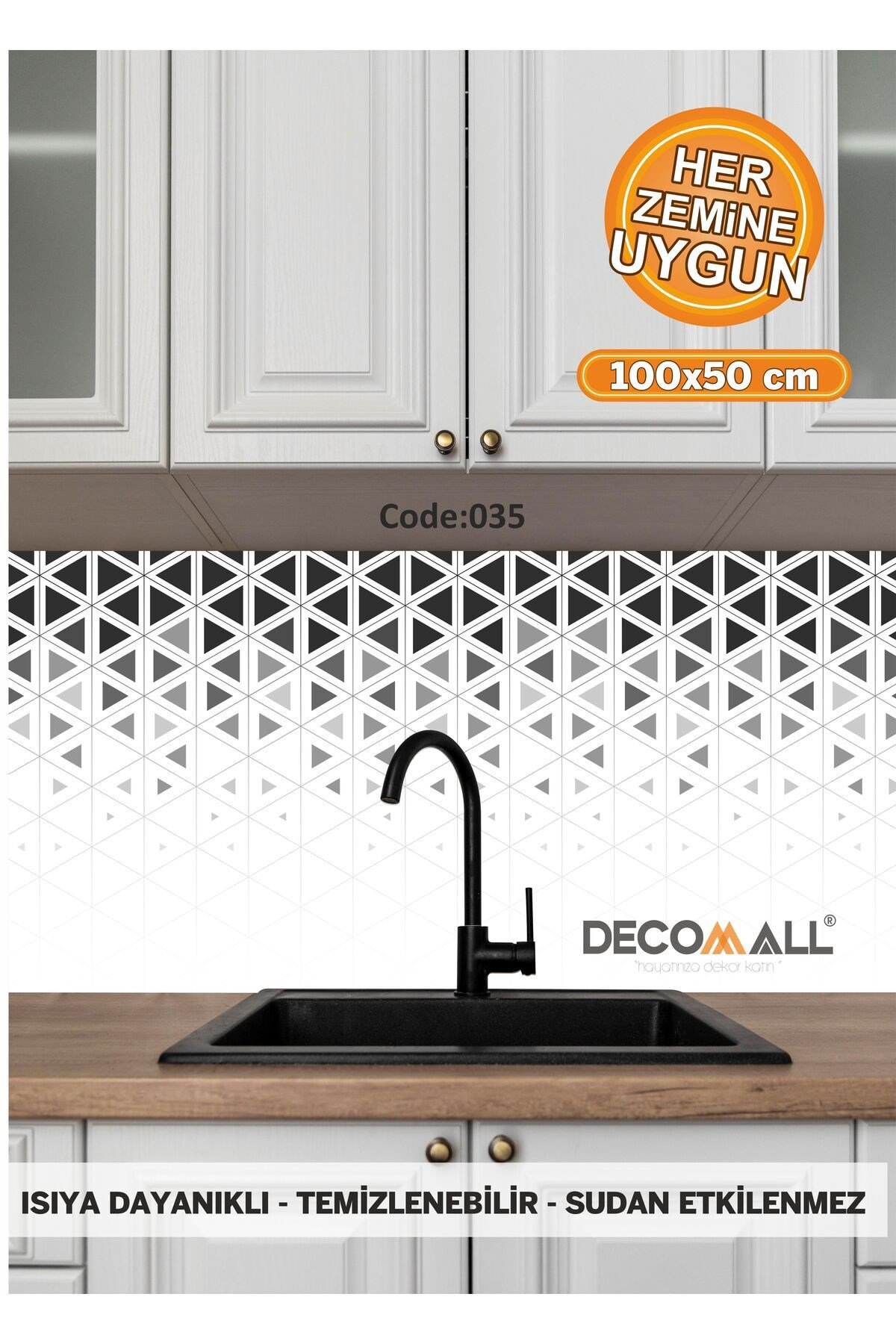 35 Code YAPIŞKANLI DESENLİ FOLYO DUVAR DOLAP MUTFAK TEZGAH ARASI FOLYO KAPLAMA(50x100cm)
