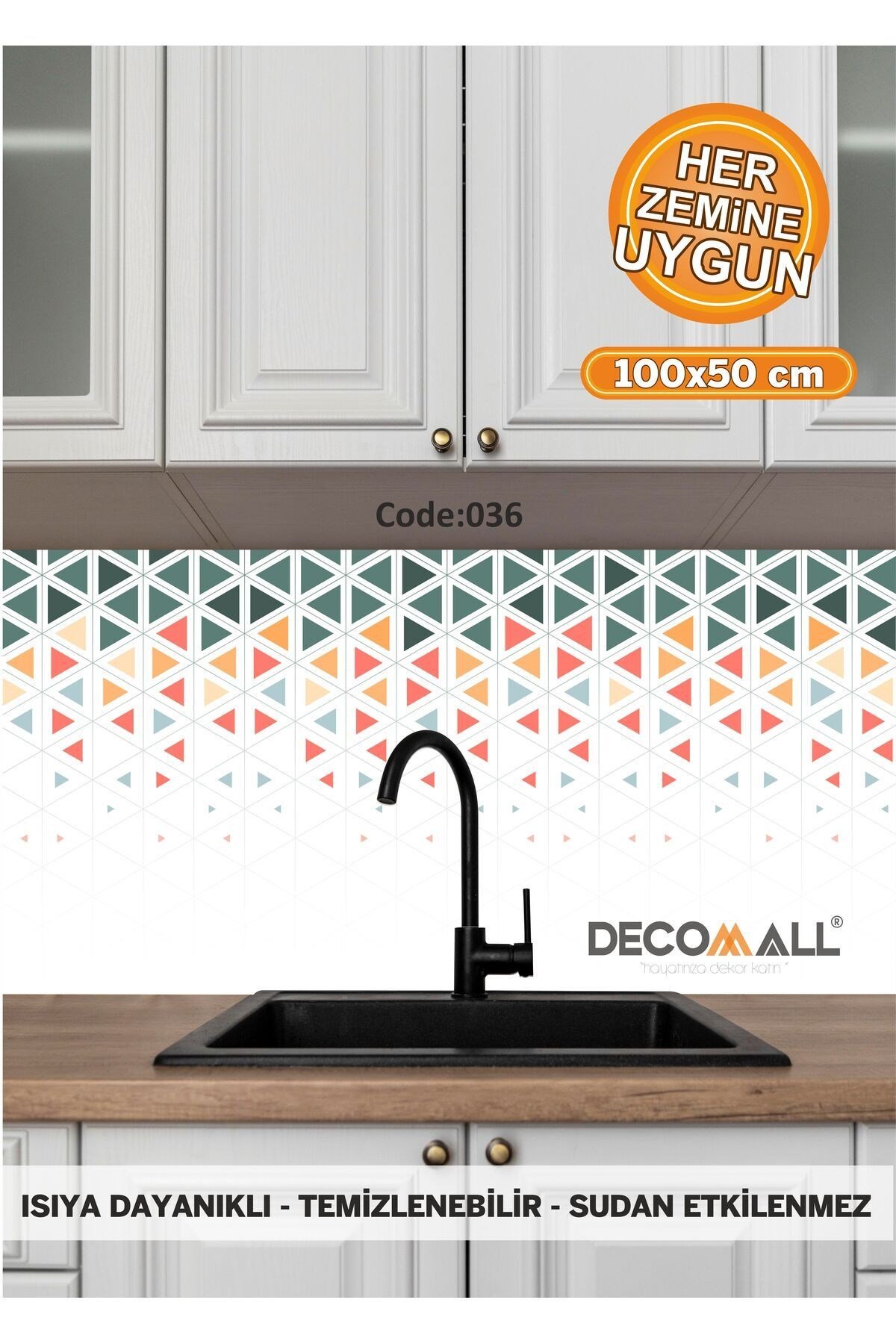 36 Code YAPIŞKANLI DESENLİ FOLYO DUVAR DOLAP MUTFAK TEZGAH ARASI FOLYO KAPLAMA(50x100cm)