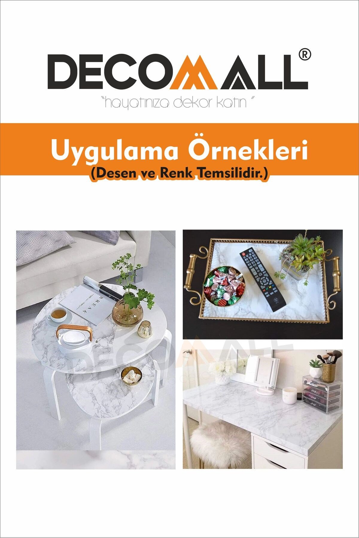 47Code YAPIŞKANLI DESENLİ FOLYO DUVAR DOLAP MUTFAK TEZGAH ARASI FOLYO KAPLAMA(50x100cm)