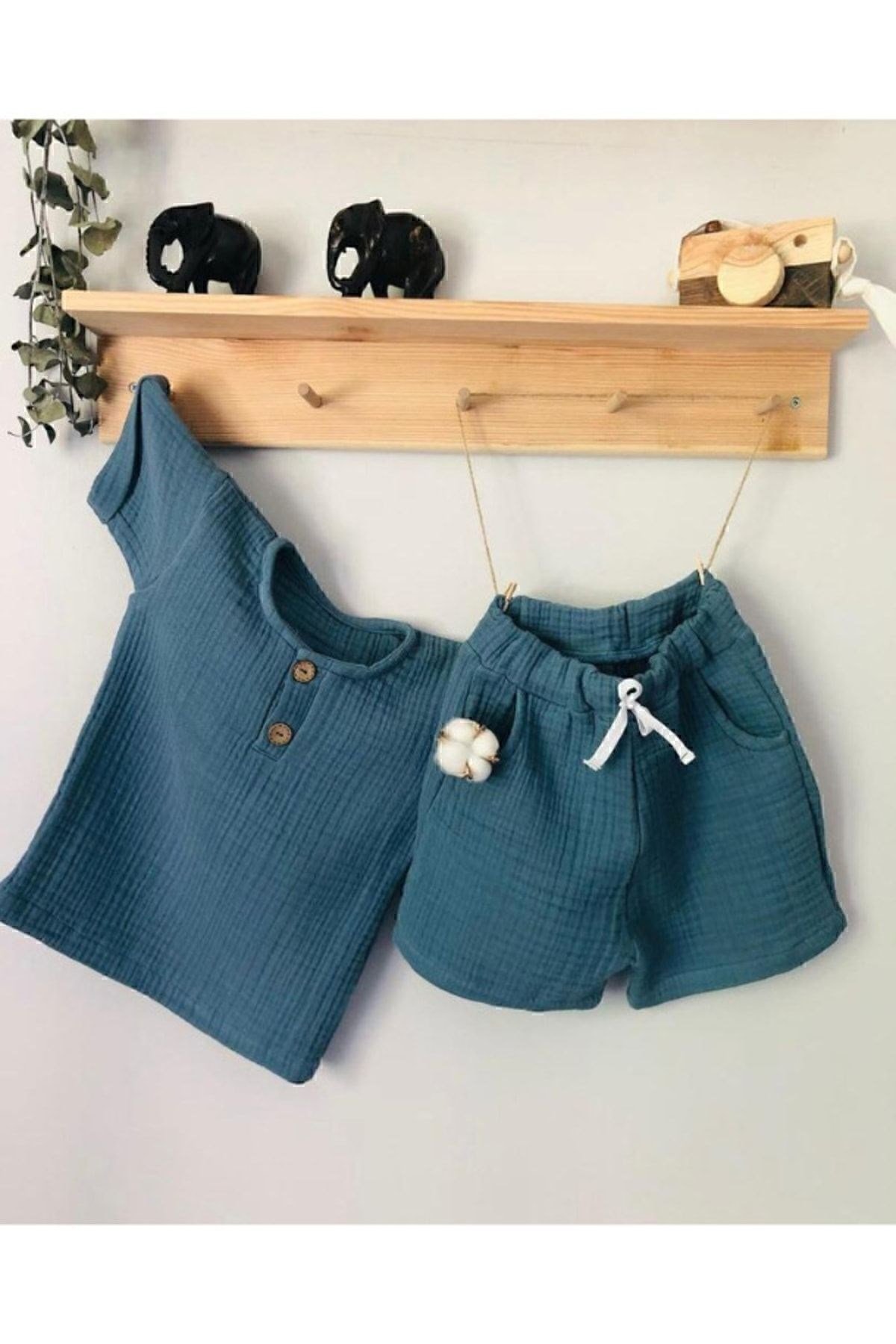 Ahşap Askılık Raf Ve Kitaplık Raf Eğitici Montessori Raf 2'li 40 Cm