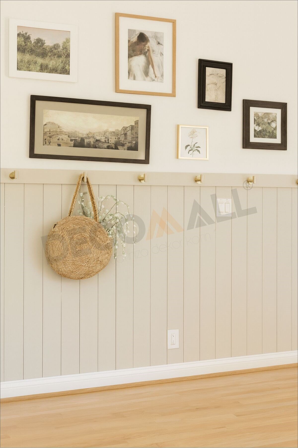 Ahşap Duvar Panel Kaplama Çita Kaplama Boyanabilir Dekoratif Panel 6mm 50 x 100 cm