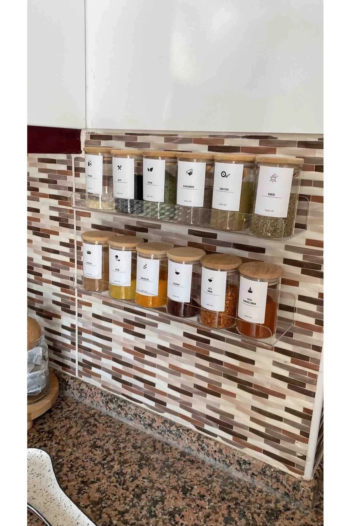 Banyo Düzenleyici Pleksi Raf 40cm X 10 Cm --jelatin Korumalarını Sökünüz--