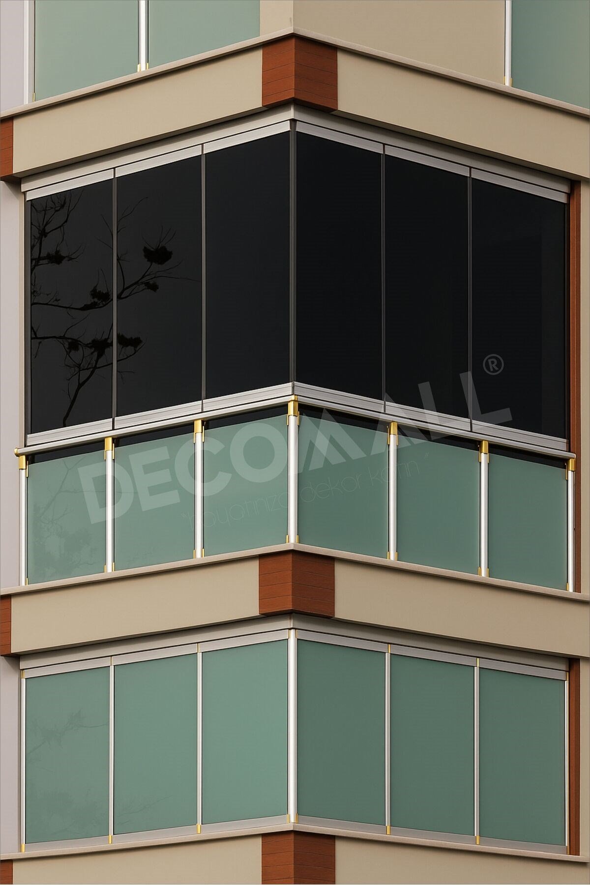 Cam Balkon Cam Filmi Kaplama Siyah Koyu Kaplama Güvenlik Filmi 50 cm x 200 cm