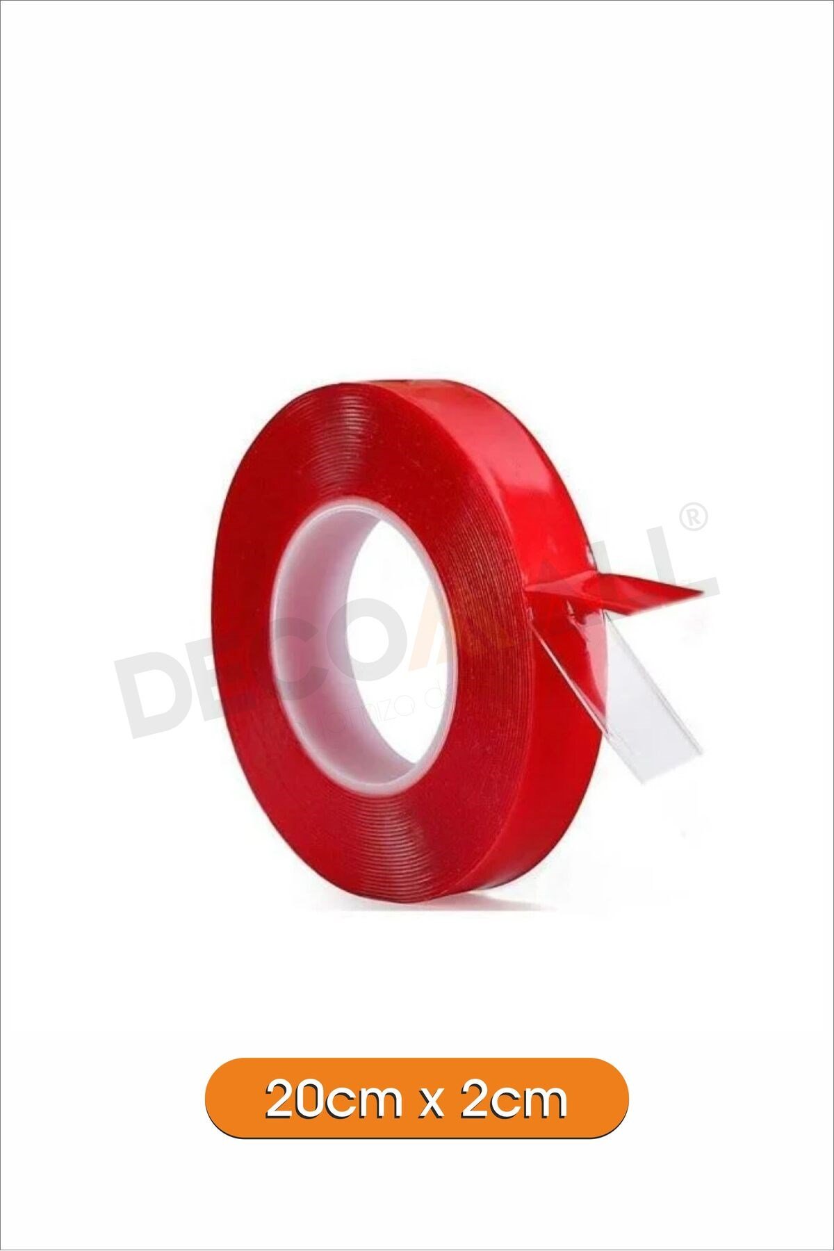 Çift Taraflı Bant Şeffaf Slikon Bant Her Zemine Uygun Güçlü Bant 20cm X 2cm