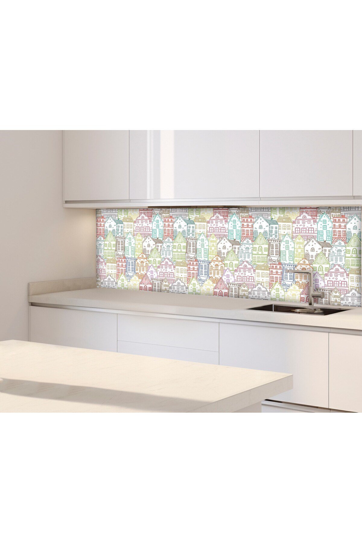 Code 31 Yapışkanlı Desenli Folyo Duvar Dolap Mutfak Tezgah Arası Folyo Kaplama(50X100CM)