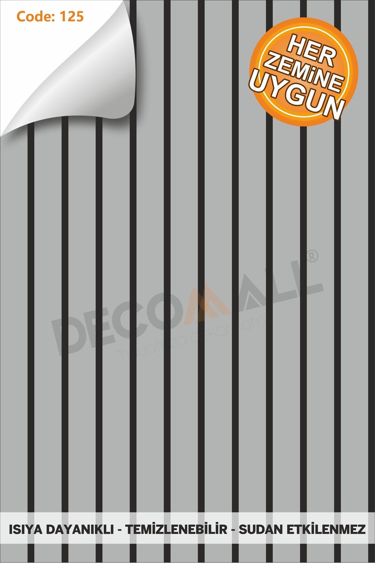 Code125 KENDİNDEN YAPIŞKANLI DUVAR KAPLAMA AHŞAP ÇİTA GÖRÜNÜMLÜ FOLYO İSKANDİNAV PANEL (100X300cm)