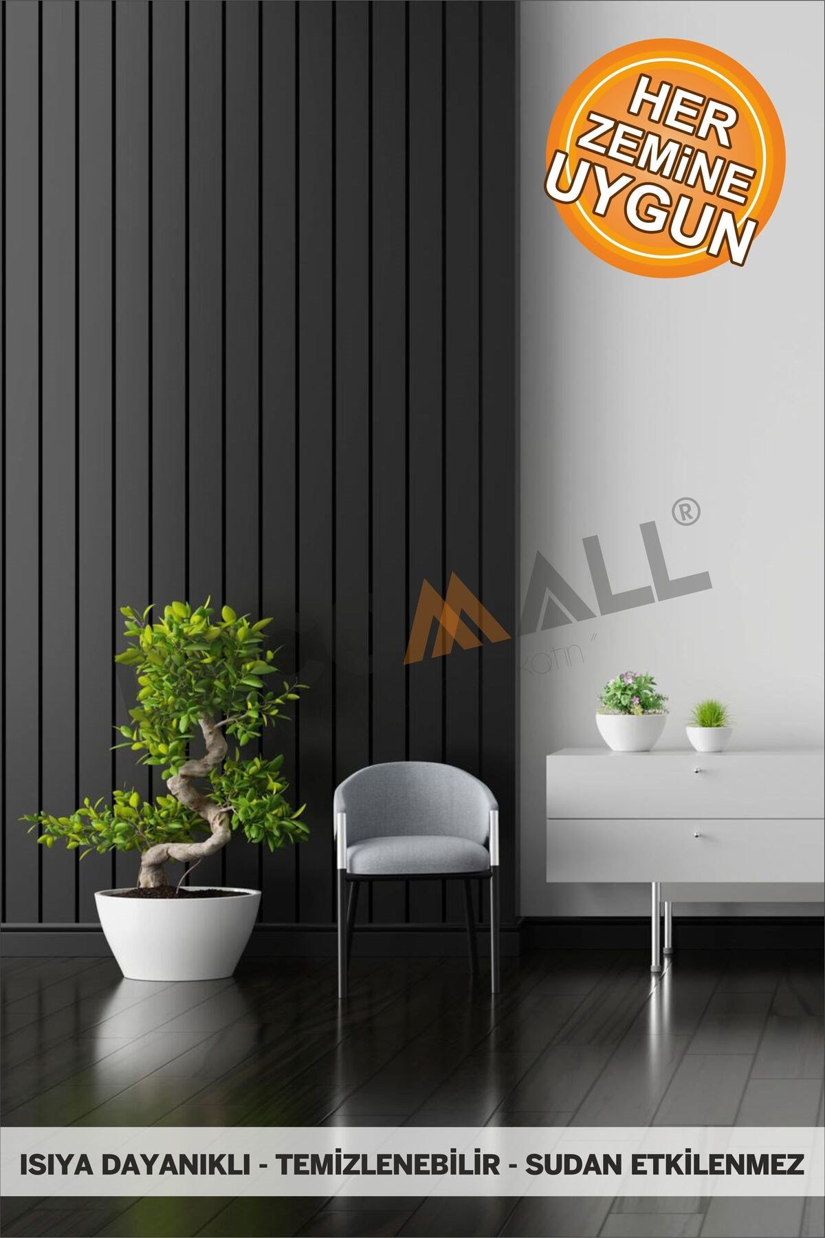 Code126 KENDİNDEN YAPIŞKANLI DUVAR KAPLAMA AHŞAP ÇİTA GÖRÜNÜMLÜ FOLYO İSKANDİNAV PANEL (100X300cm)