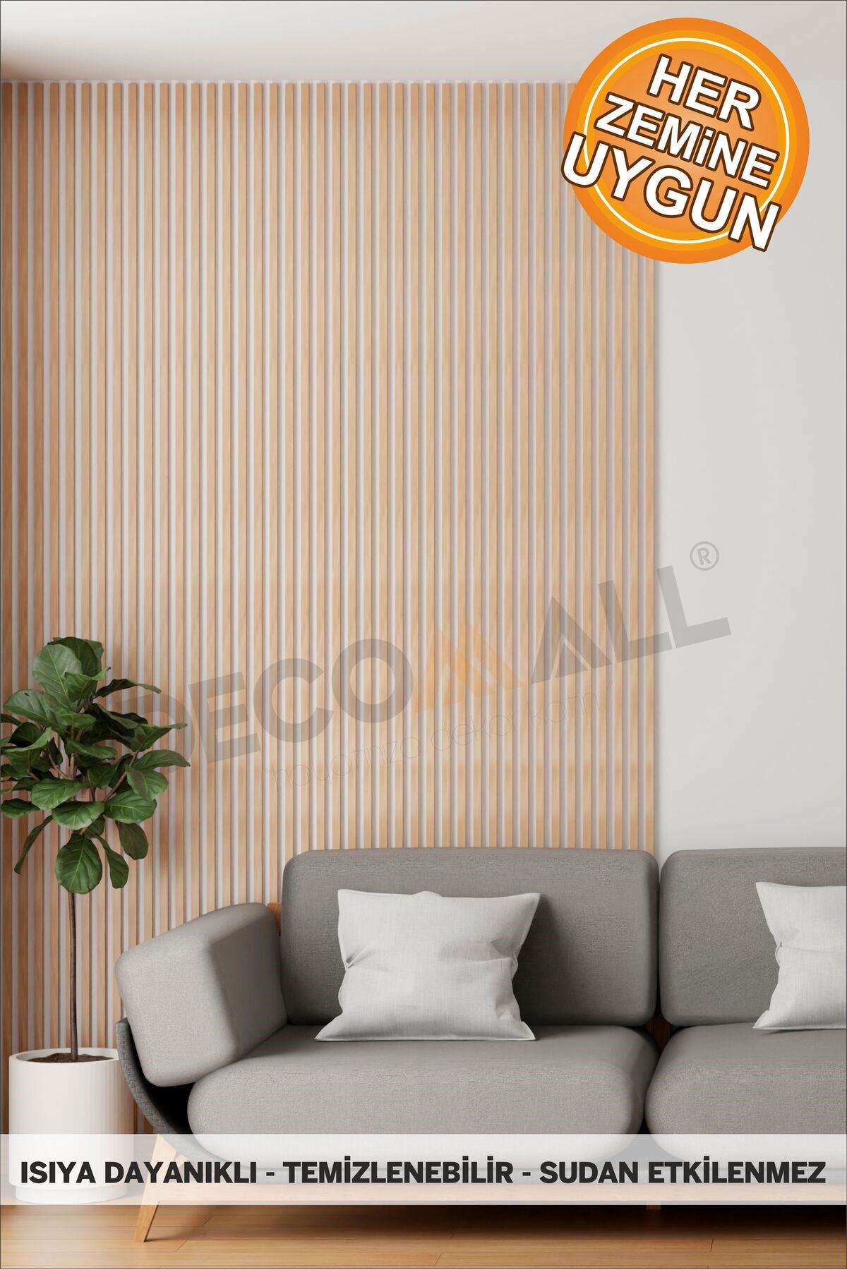 Code127 KENDİNDEN YAPIŞKANLI DUVAR KAPLAMA AHŞAP ÇİTA GÖRÜNÜMLÜ FOLYO İSKANDİNAV PANEL (100X300cm)