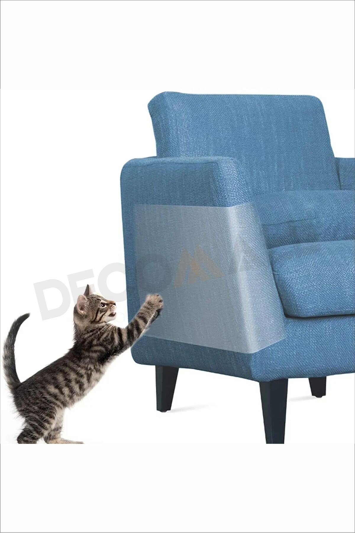 DD 100 x 50 cm Kedi Koltuk Tırmalama Koruyucu Şeffaf Yapışkanlı Mobilya Tırmalama Önleyici Koruma