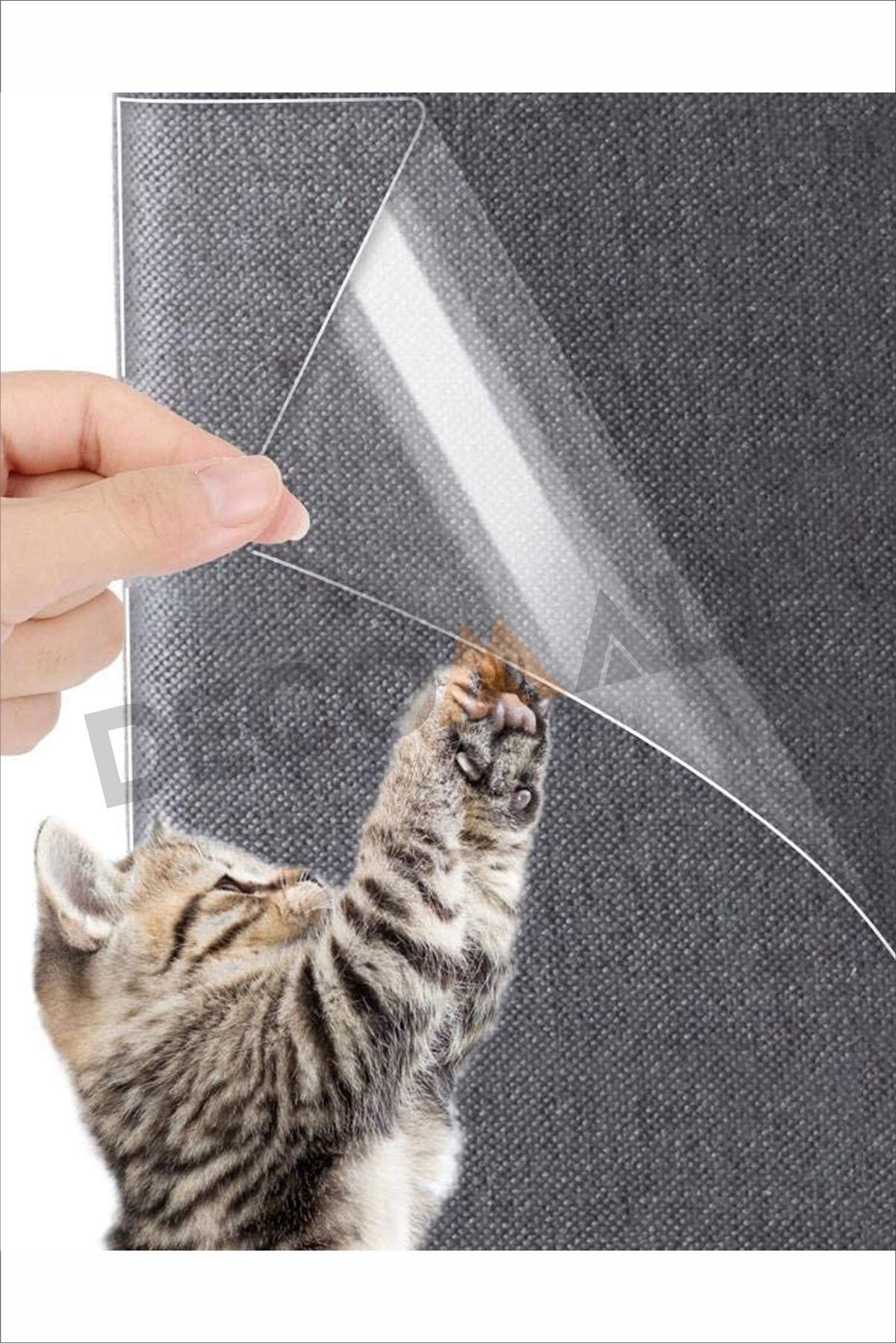DD 100 x 50 cm Kedi Koltuk Tırmalama Koruyucu Şeffaf Yapışkanlı Mobilya Tırmalama Önleyici Koruma