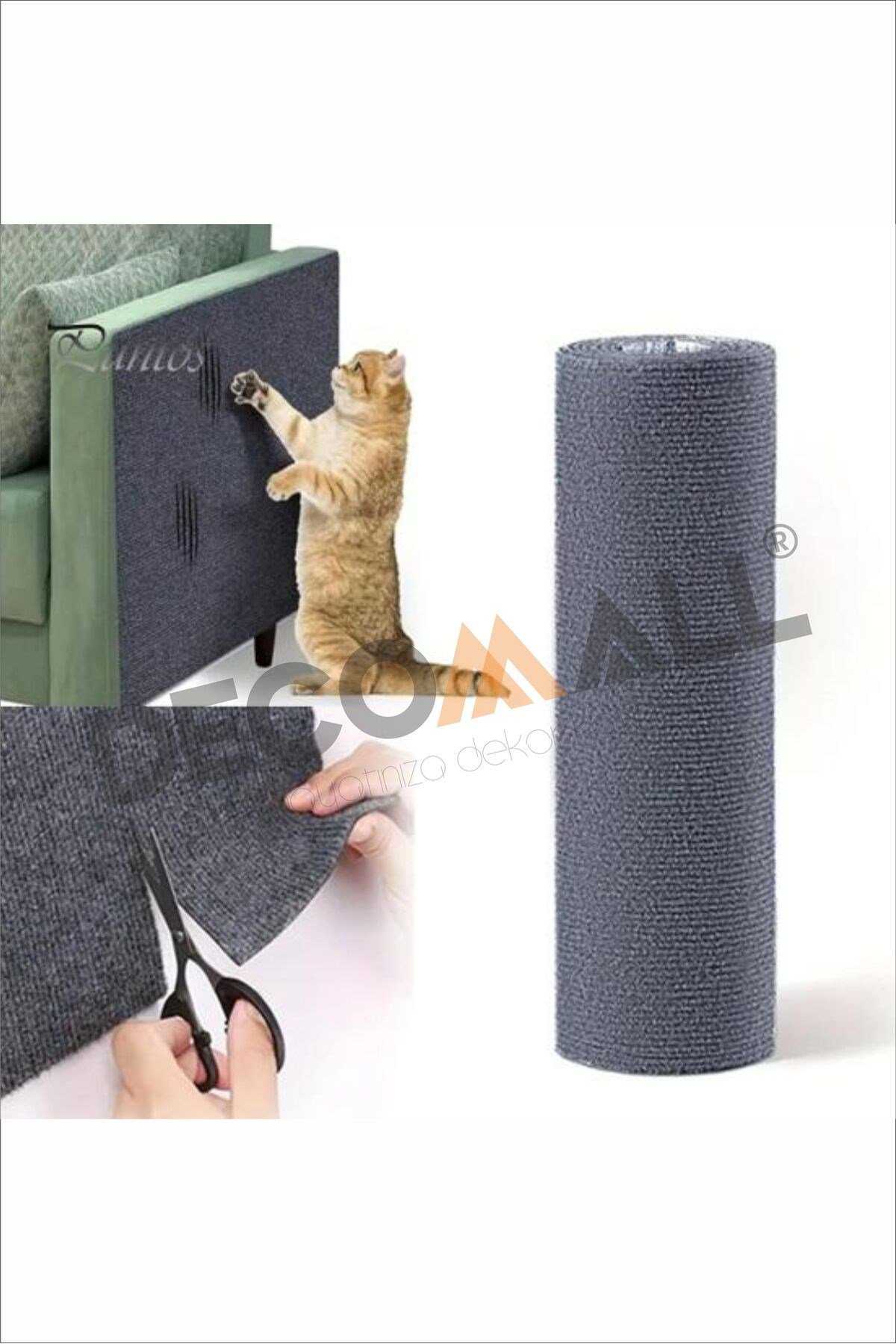 DD 200 x 100 cm Kedi Koltuk Tırmalama Koruyucu Keçe Mobilya Tırmalama Önleyici Koruma Asılabilir