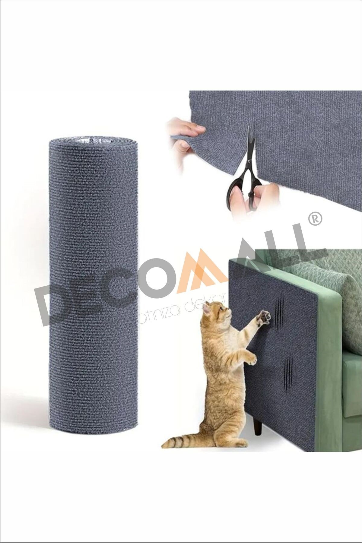 DD 40 x 100 cm Kedi Koltuk Tırmalama Koruyucu Keçe Mobilya Tırmalama Önleyici Koruma Asılabilir