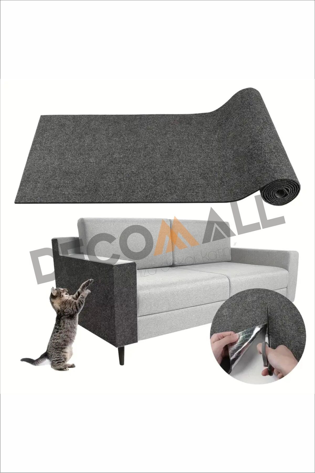 DD 40 x 100 cm Kedi Koltuk Tırmalama Koruyucu Keçe Mobilya Tırmalama Önleyici Koruma Asılabilir