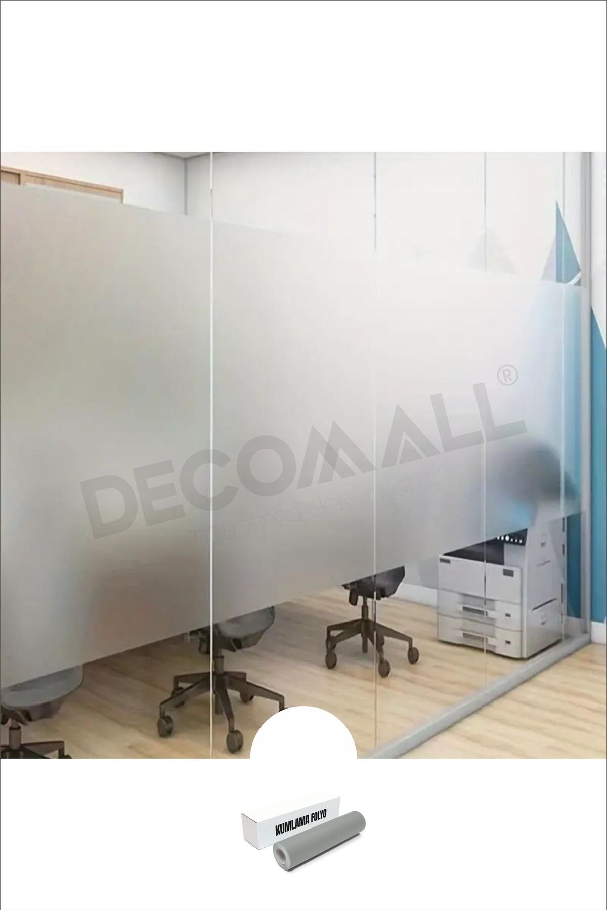 Dd Cam Kumlama Folyosu Buzlu Cam Kendinden Yapışkanlı 1.Kalite Suya Dayanıklı Buzlu Film 120x200 cm